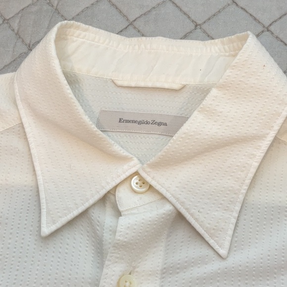 Ermenegildo Zegna Men’s Seersucker Dress Shirt - Picture 4 of 4